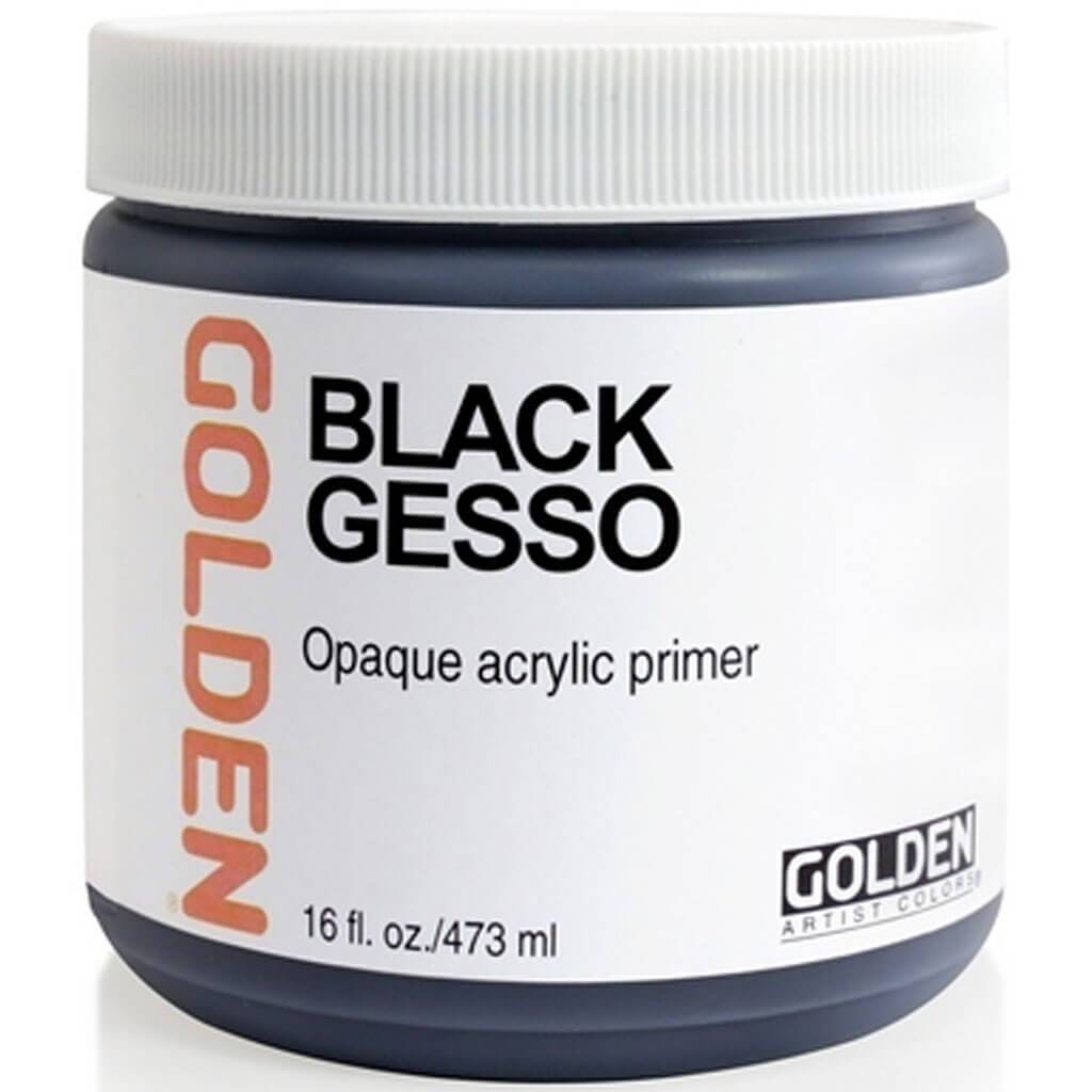 Golden Acrylic Black Gesso 16oz