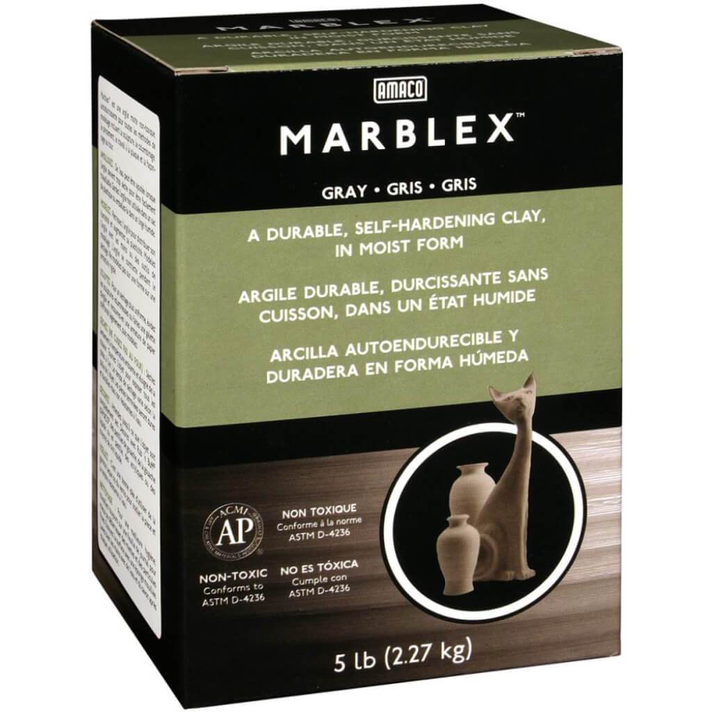 Marblex Self-Hardening Clay 5lb Gray