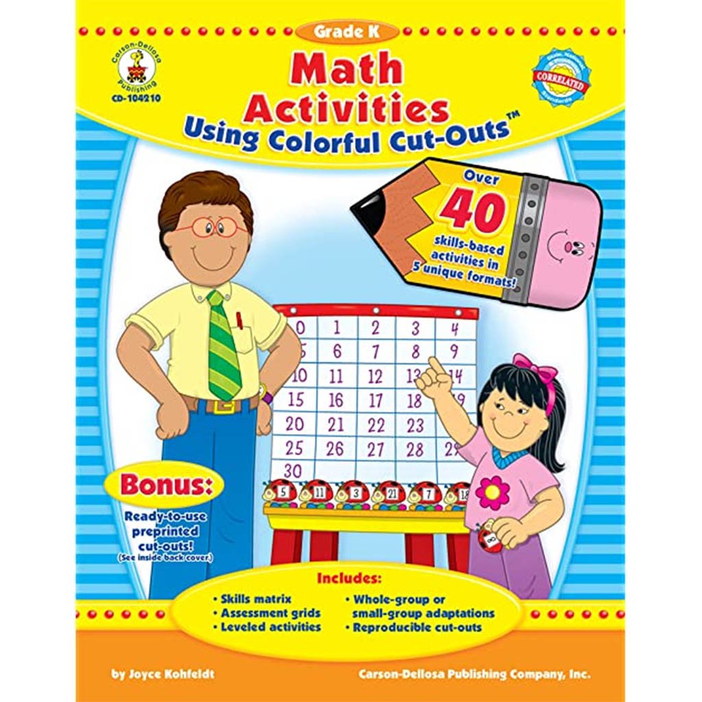 Math Activities Using Colorful Resource Book Grade K