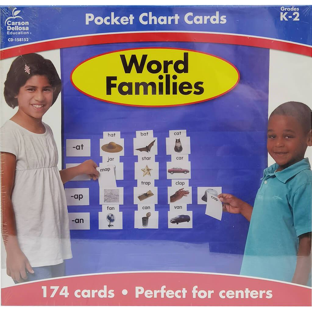 Word Families Pocket Chart Cards Grade K-2