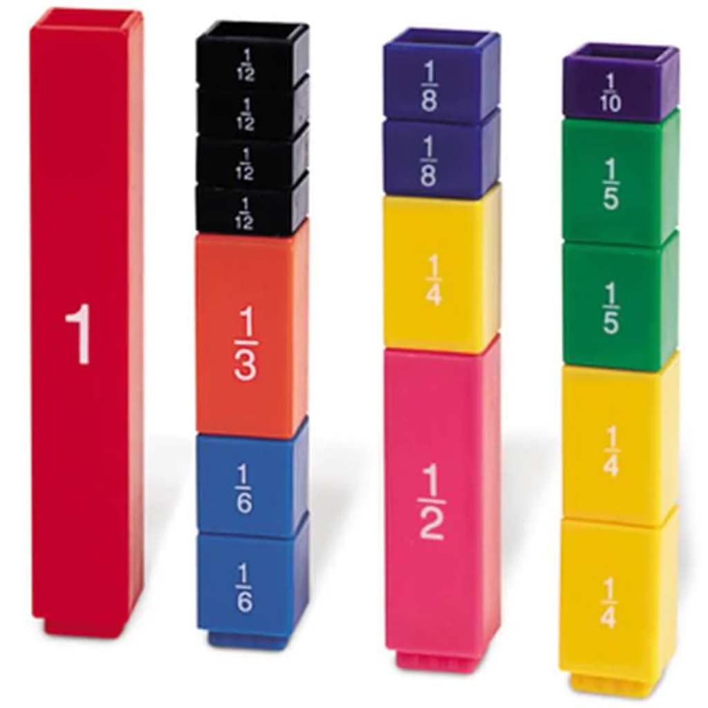 Fraction Tower Cubes Fraction Set of 51 