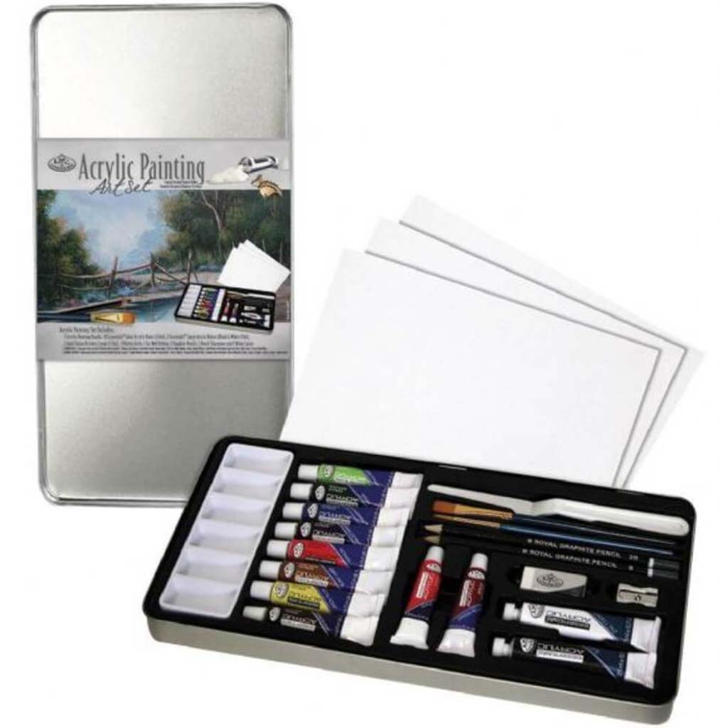 Acrylic Painting Tin Art Set 24pc 