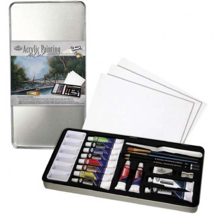 Acrylic Painting Tin Art Set 24pc 