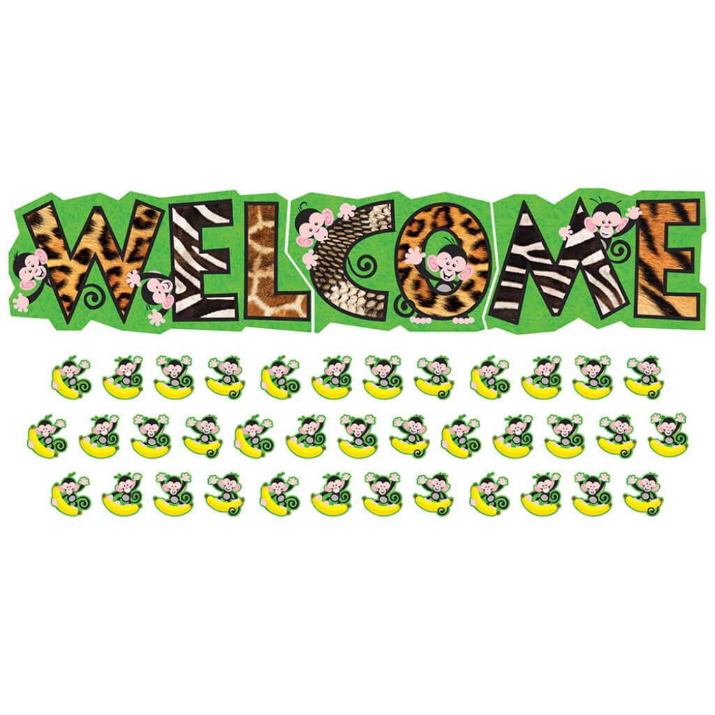 Welcome Monkey Mischief Bulletin Board 