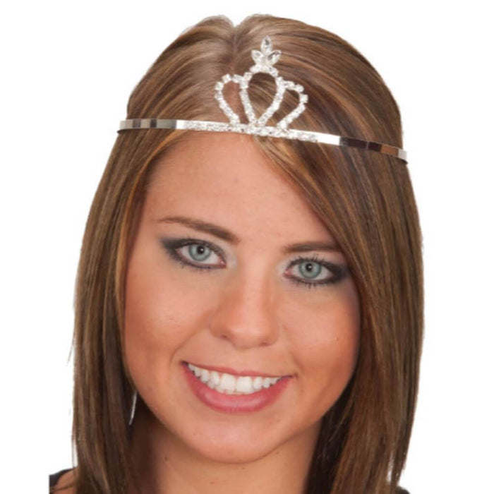 Rhinestone Tiara Silver Frame
