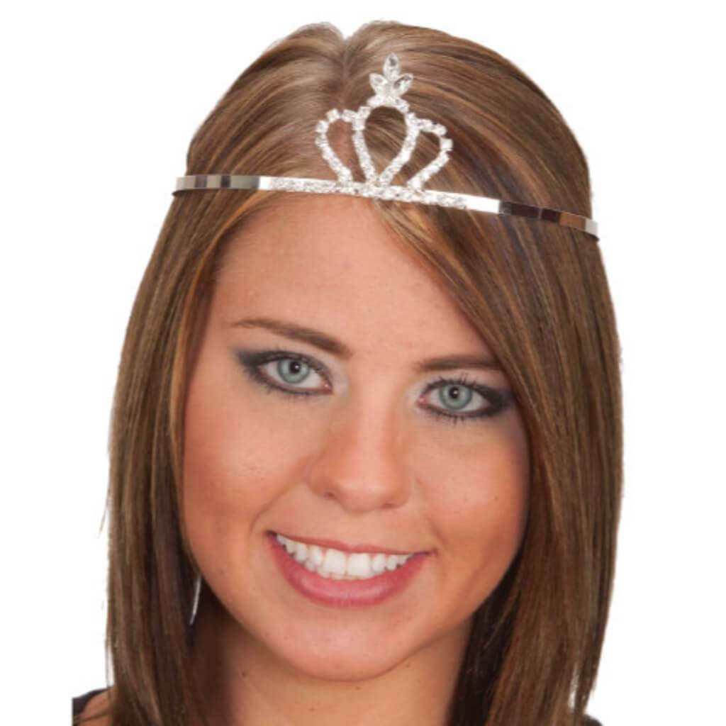 Rhinestone Tiara Silver Frame