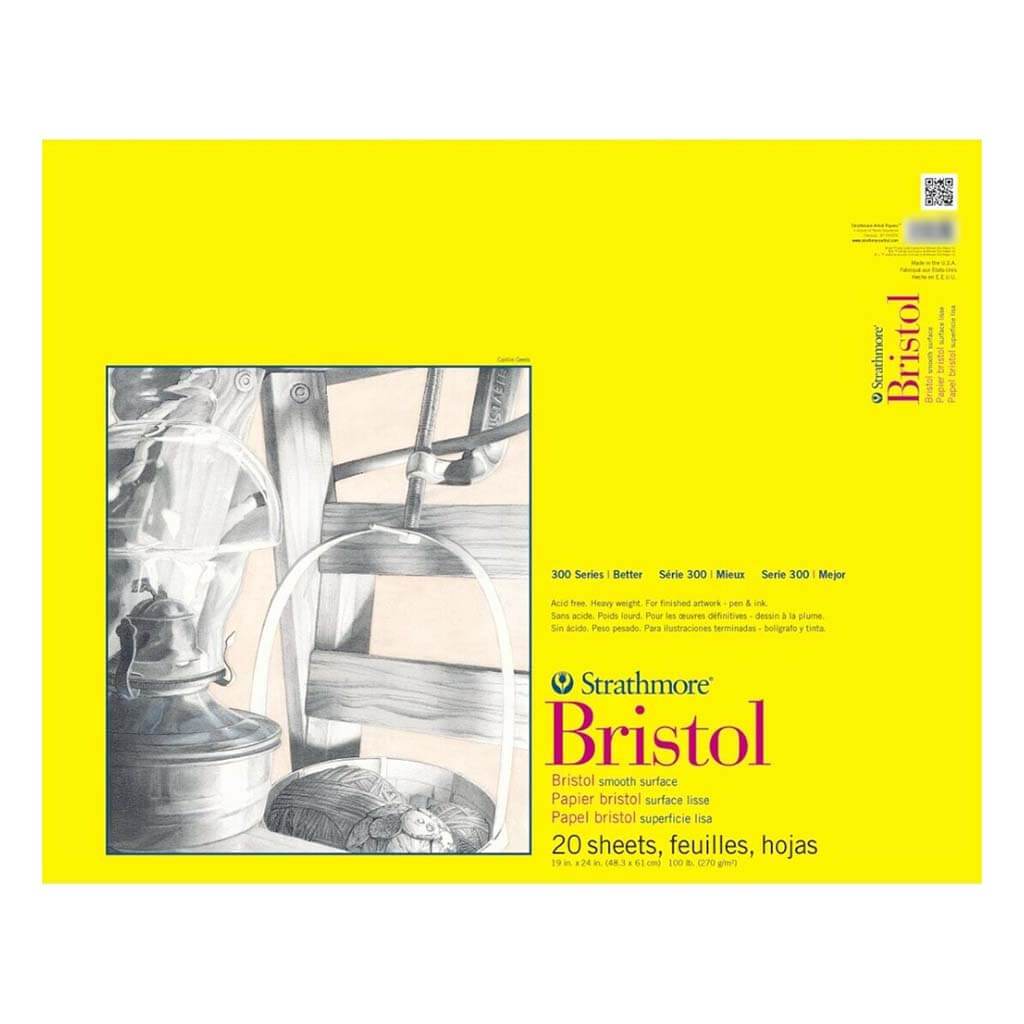 Strathmore Bristol Smooth Paper Pad 19in x 24in 20Sheets