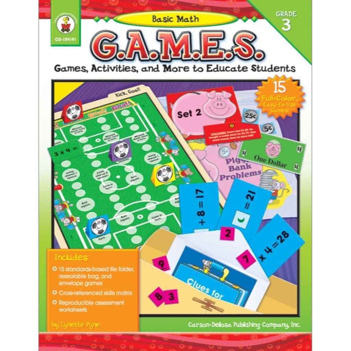 Basic Math Games Workbook Grade 3 