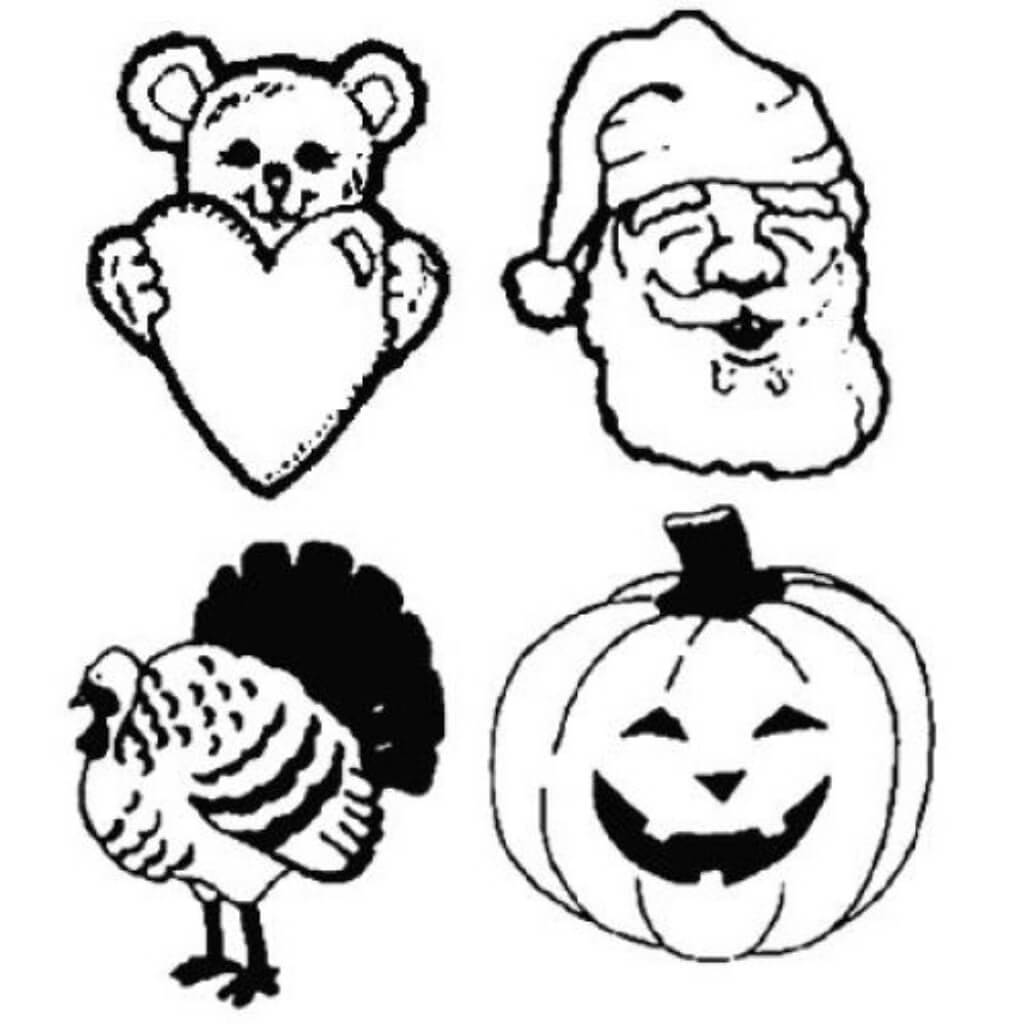 JUMBO STAMP CADDY HOLIDAY 4PCS 