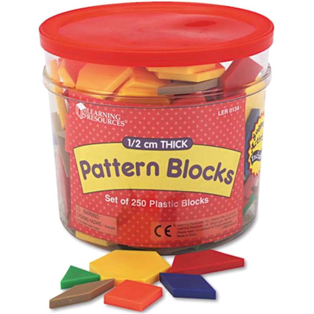 Plastic Pattern Blocks Set 