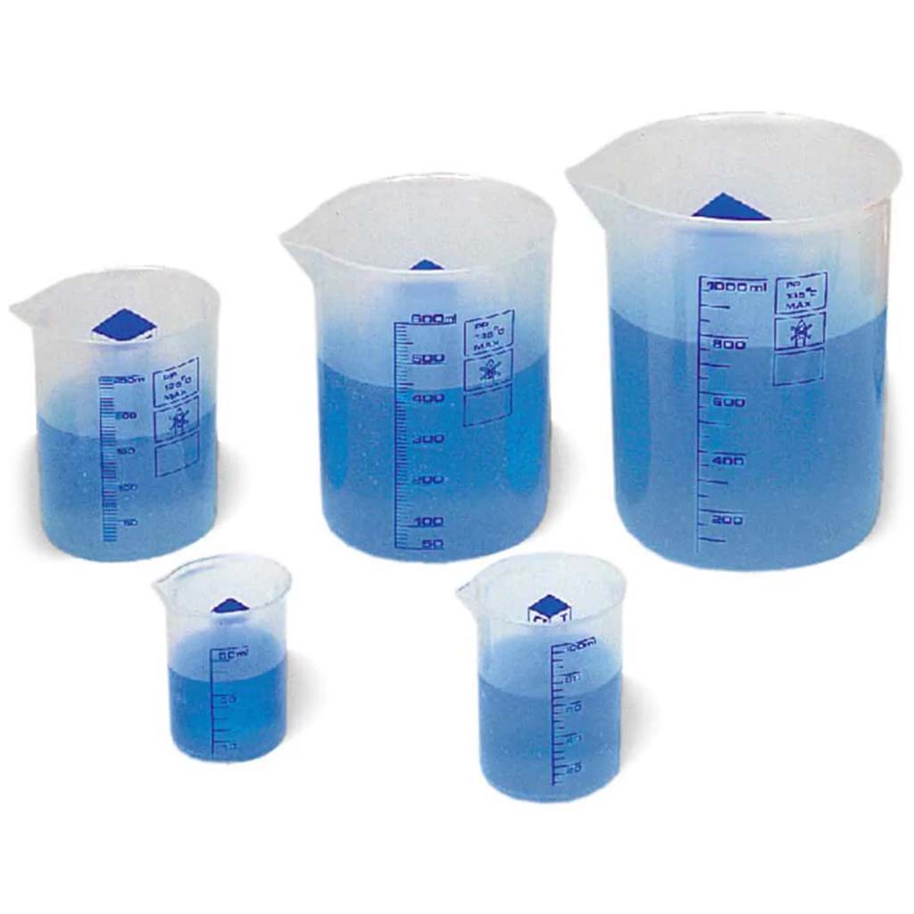 Graduated Plastic Beakers Set of 5 