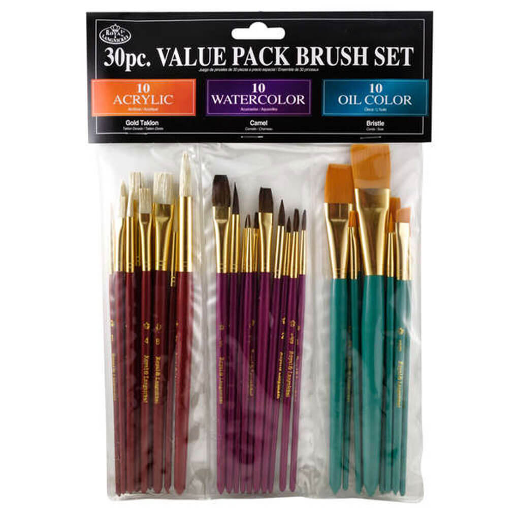 Zip N' Close Bristle Camel 30 Brush Set