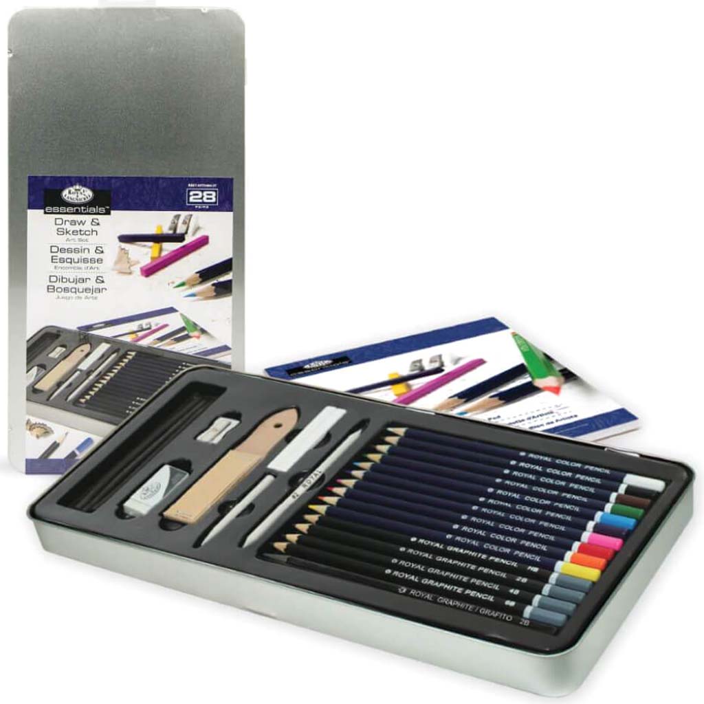 Sketching &amp; Drawing Tin Art Set 28pc 