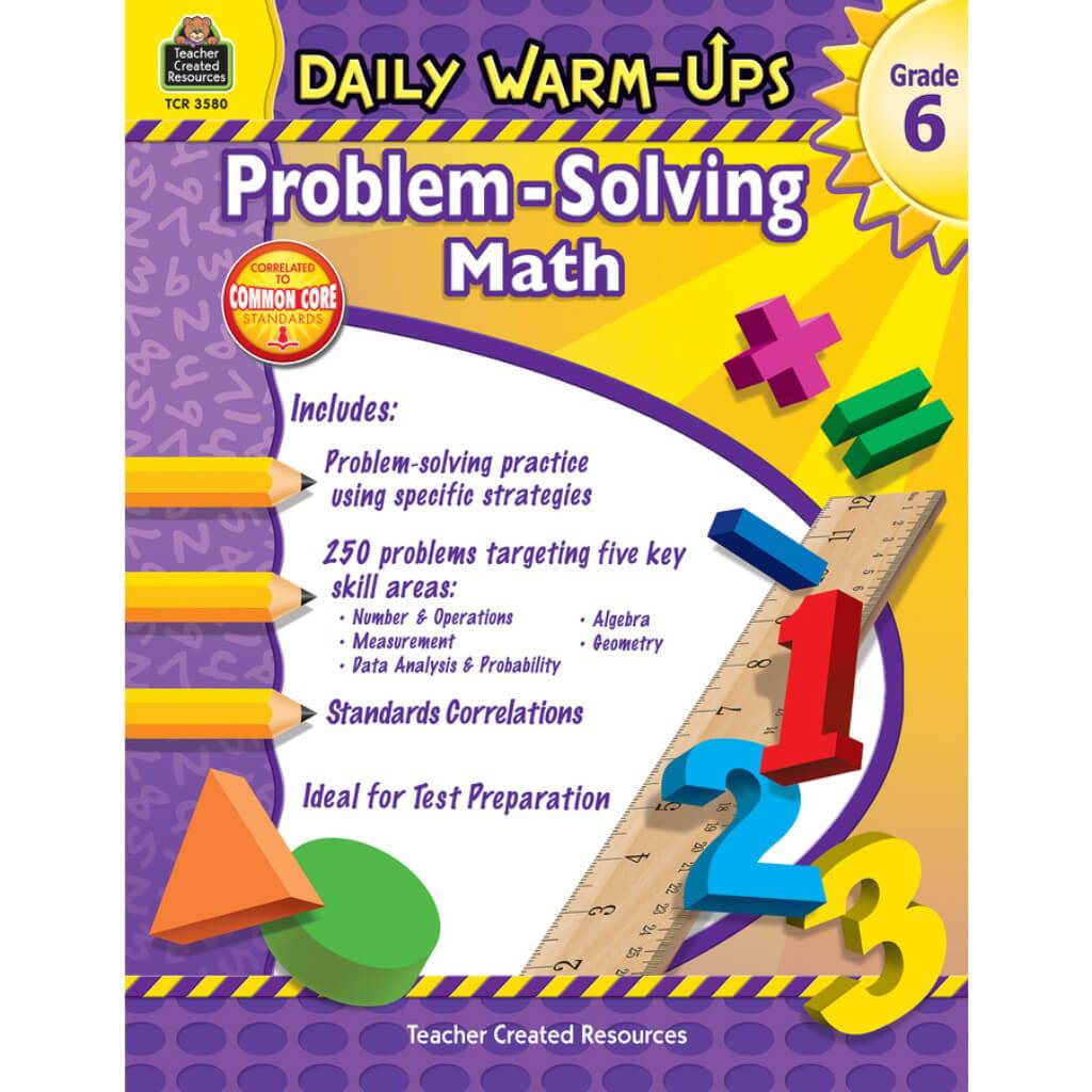 Daily Warm-Ups Problem Solving Math Book Grade 6 