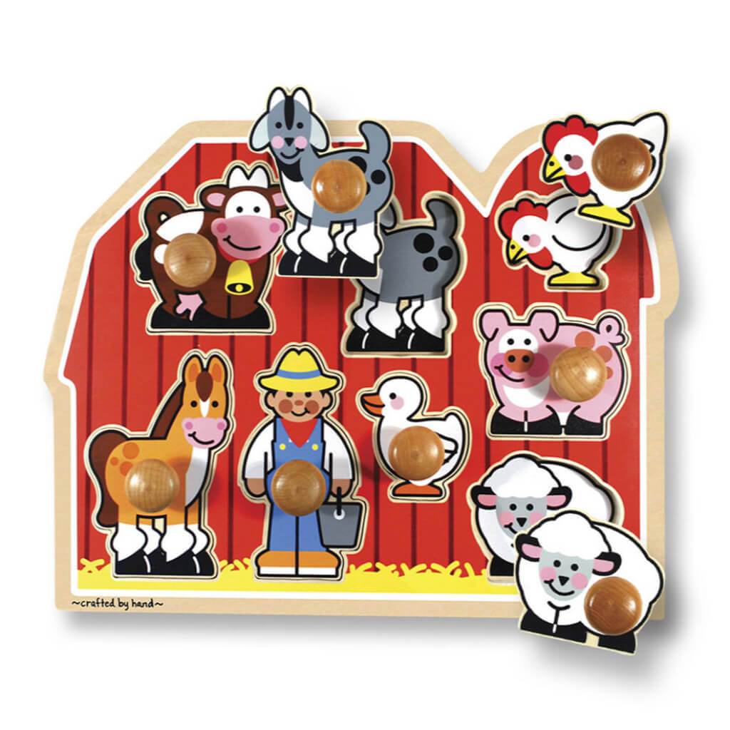 Jumbo Knob Puzzle Farm Friends 