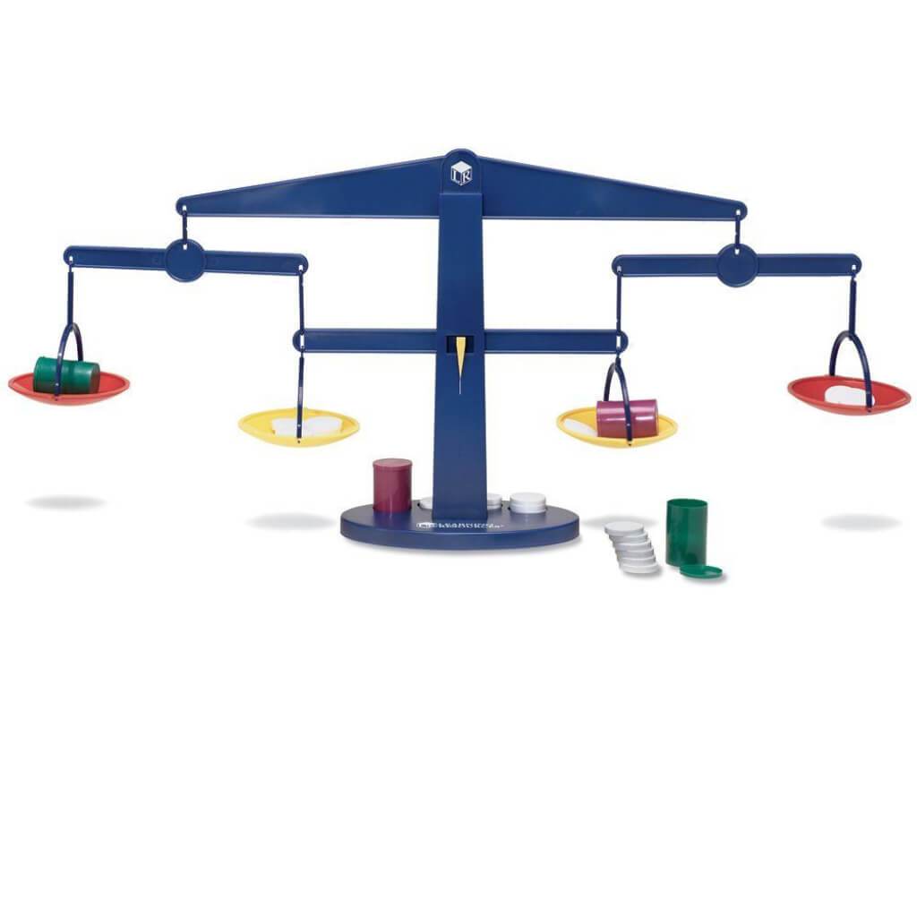 4-Pan Algebra Balance Scale
