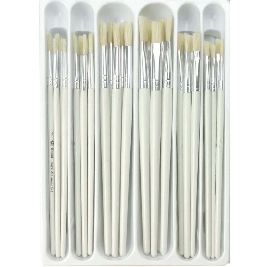 Bristle Hair Brush Box Set 30pc 