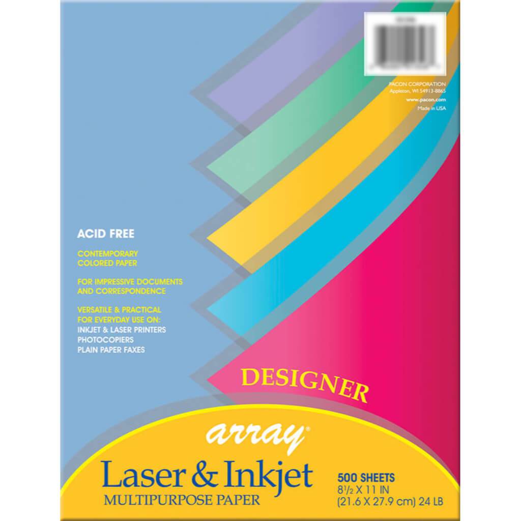 Array Card Stock Laser and Inkjet 8.5in x 11in Designer Colors