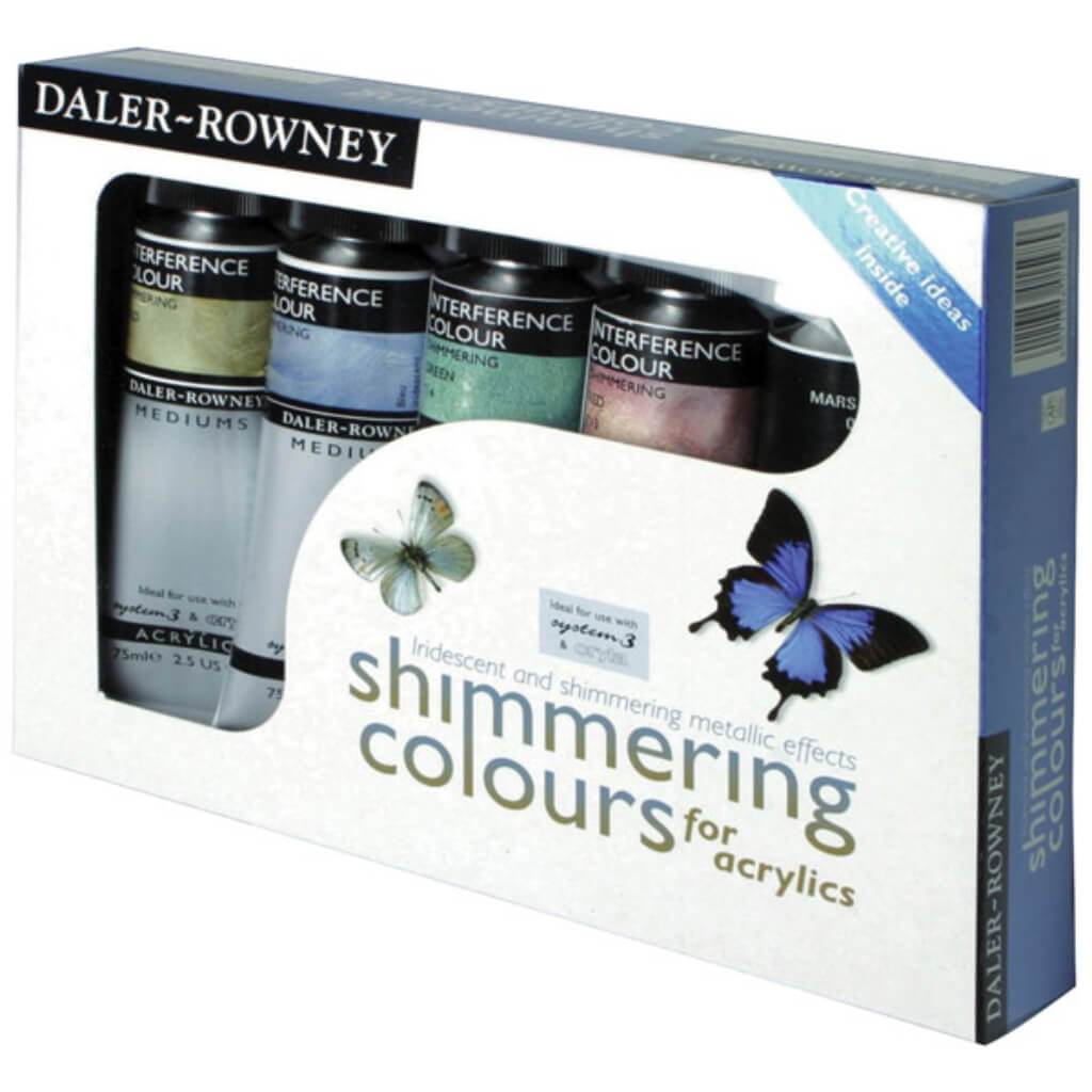 Shimmering Colors for Acrylic Set 5in x 75ml 