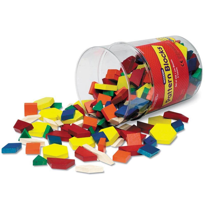 Wooden Pattern Blocks 1 cm Set of 250 