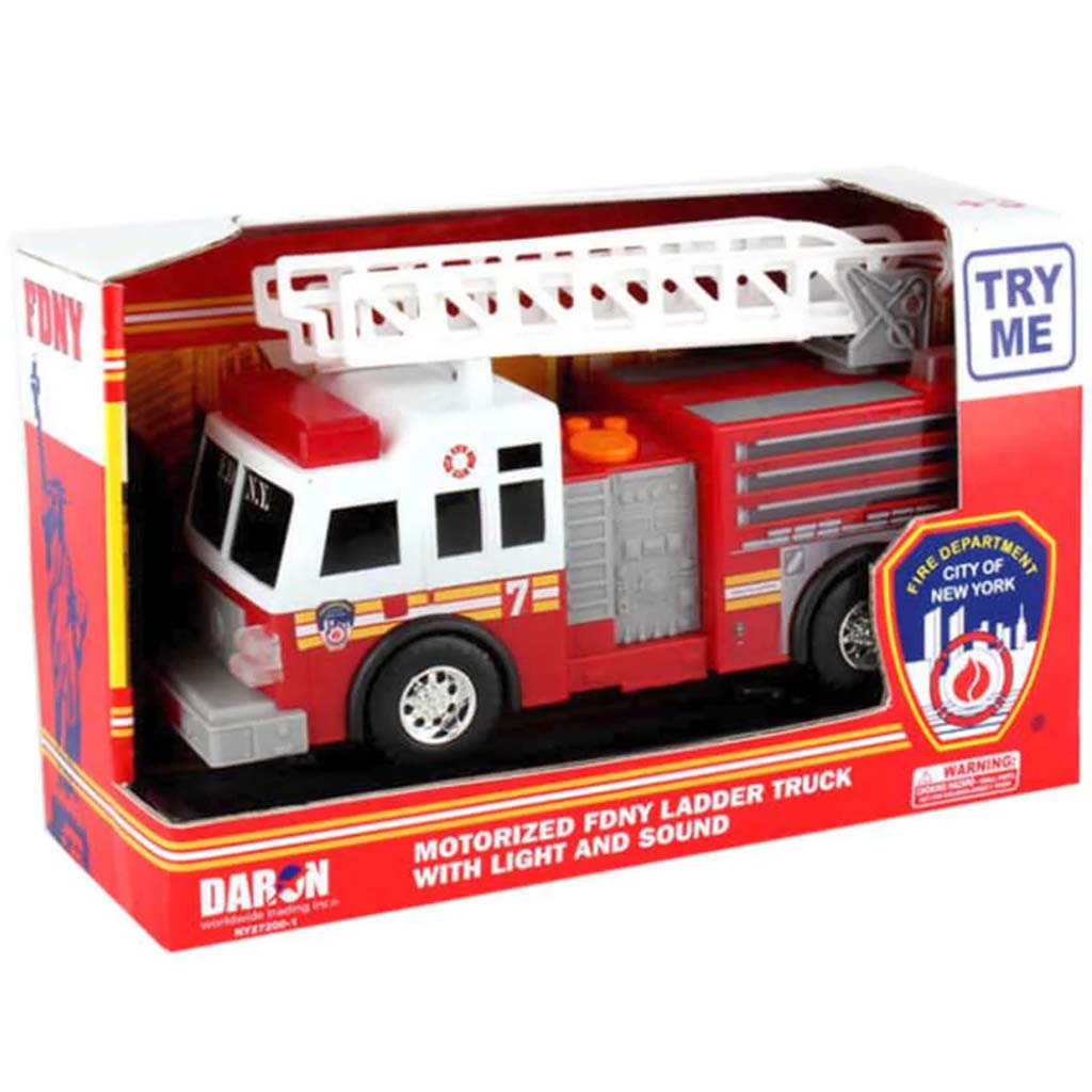 Fdny Motorized Ladder Truck With Lights &amp; Sound 