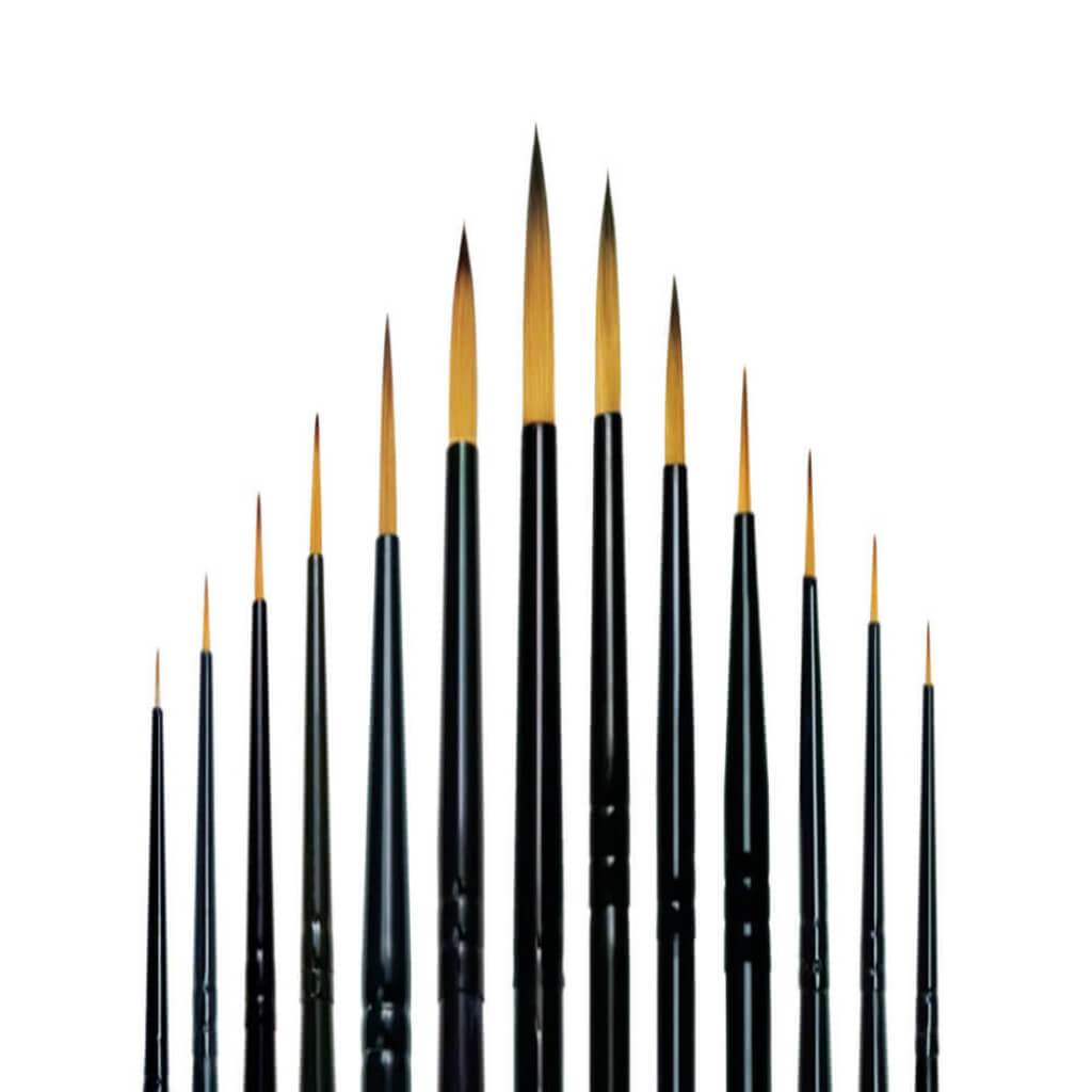 Majestic Short Handle Paint Brush Set Round 13pcs