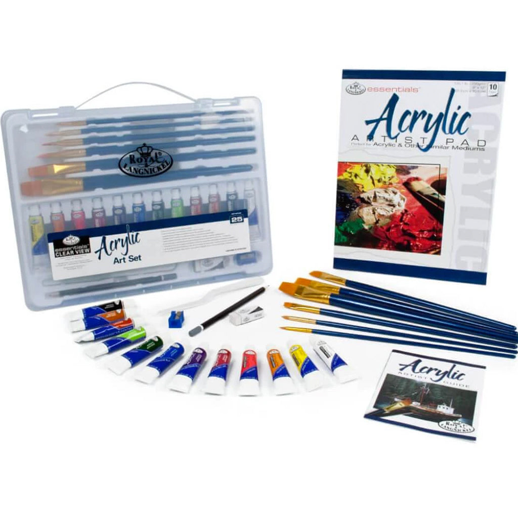 Acrylic Art Set Clear View Case Large 