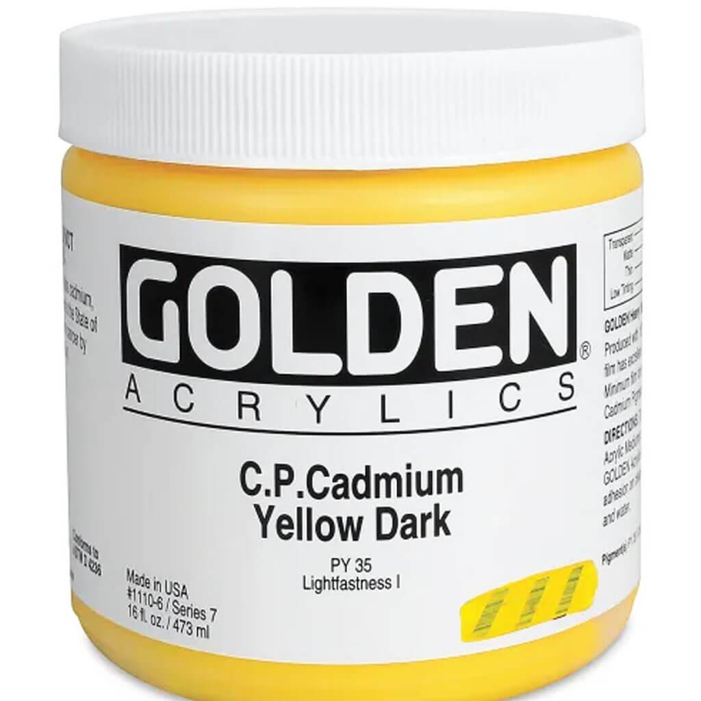 Golden Heavy Body Acrylic 16oz - Cadmium Orange