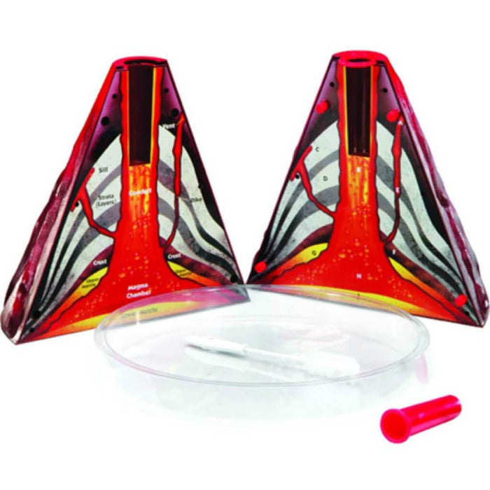 Erupting Cross Section Volcano Model 