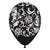 Latex Balloon Damask Met Black 11in