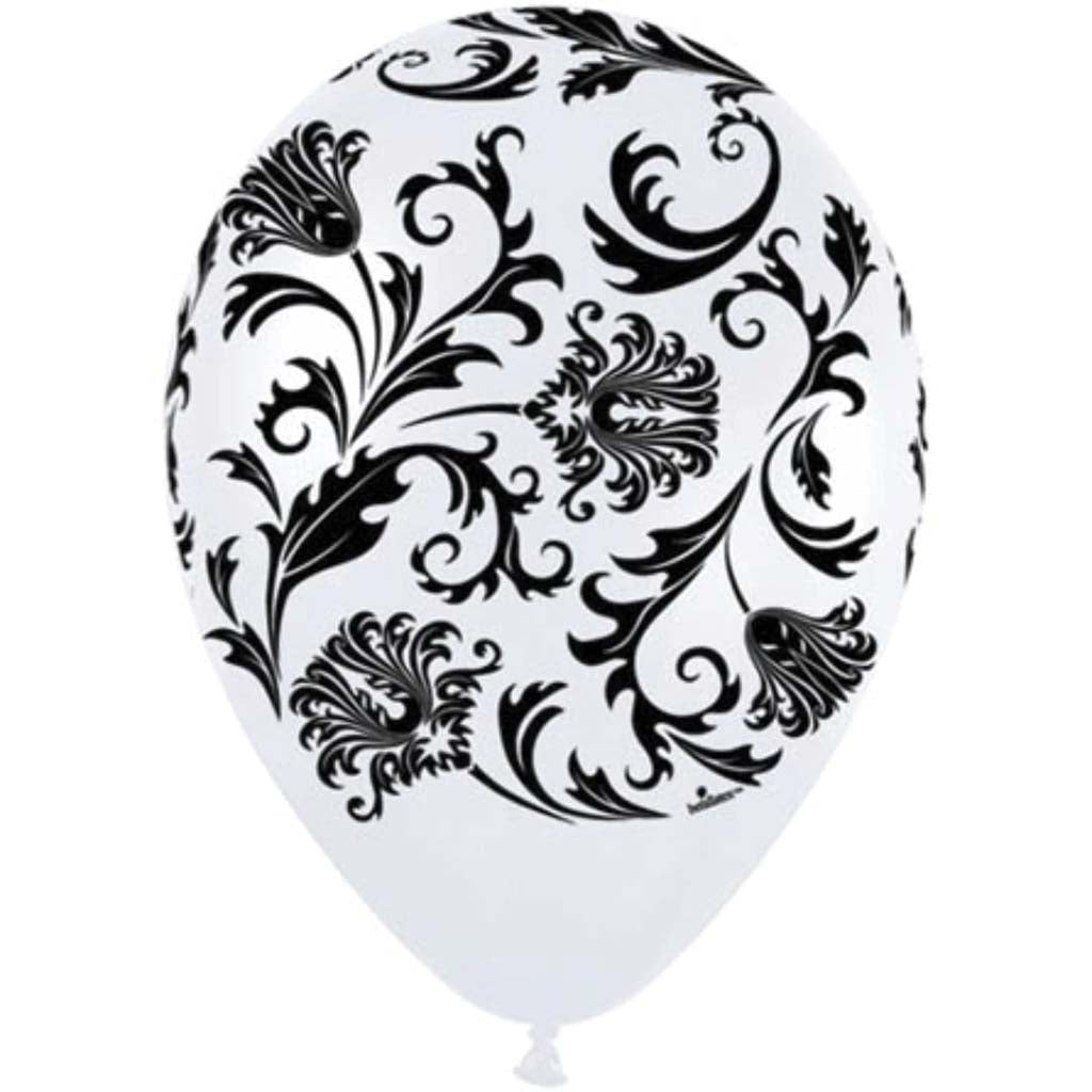 Latex Balloon Damask Pearl 11in