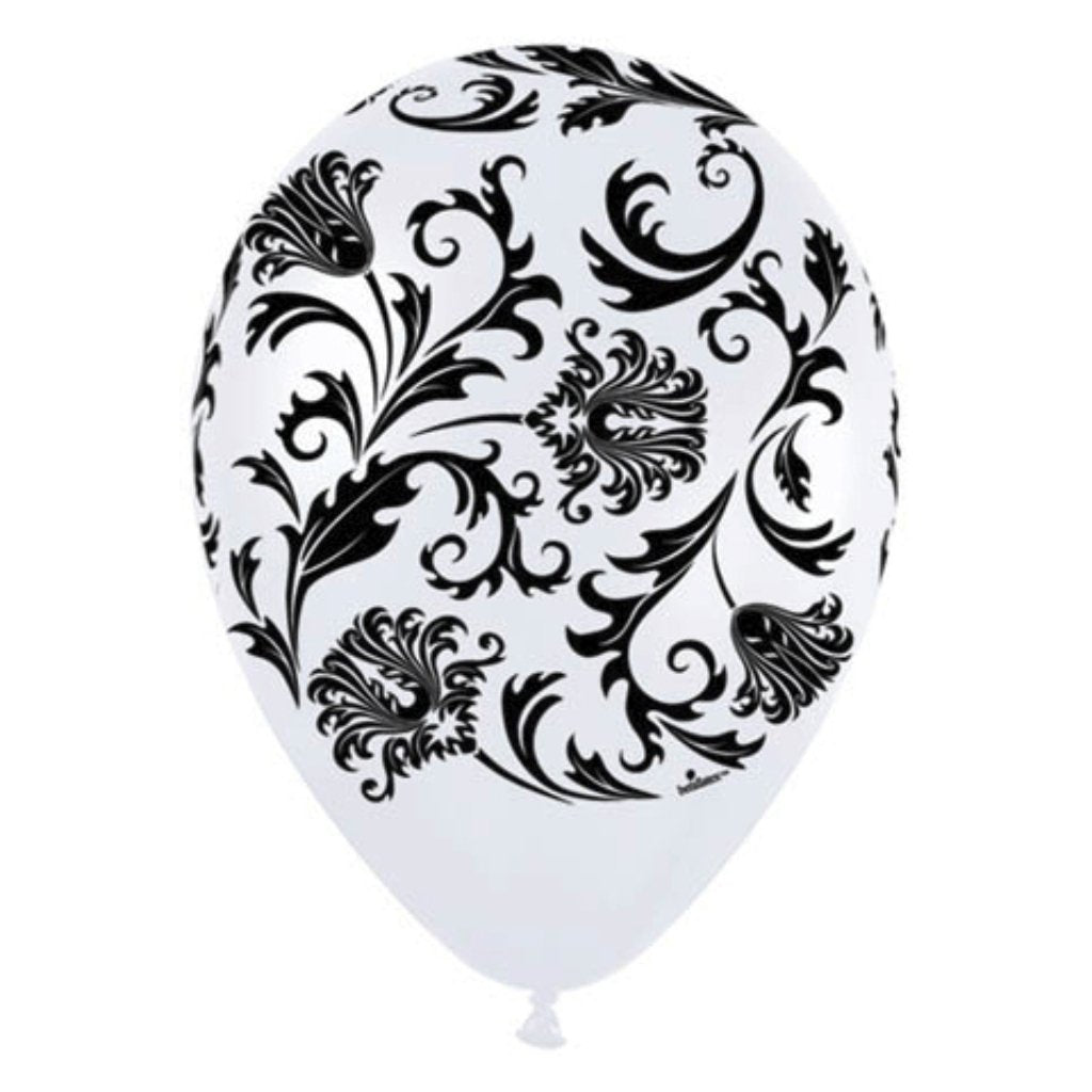 Latex Balloon Damask Pearl 11in