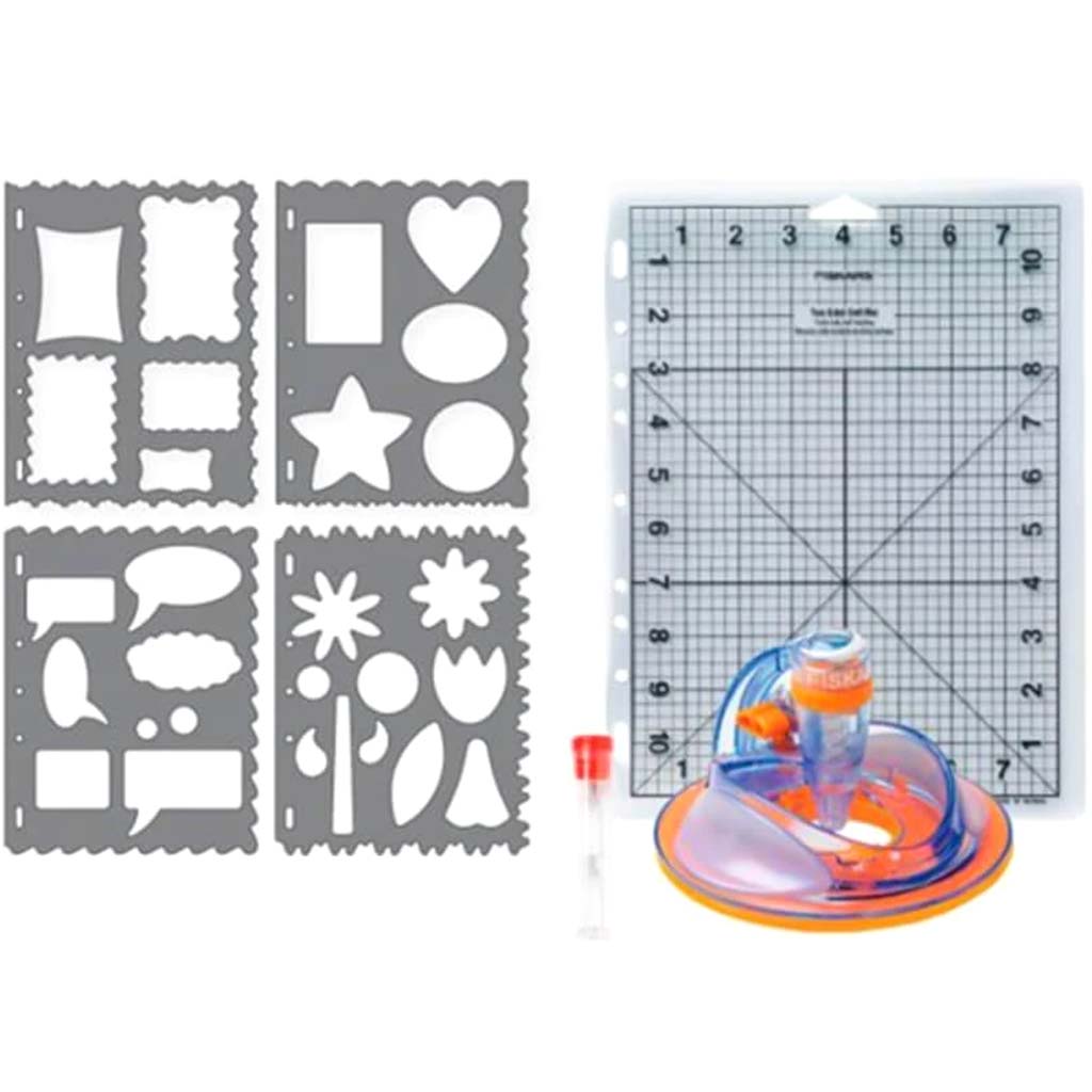 Ultra ShapeXpress Starter Set #1-Frames/Bubbles/Flowers/Shapes Templates 