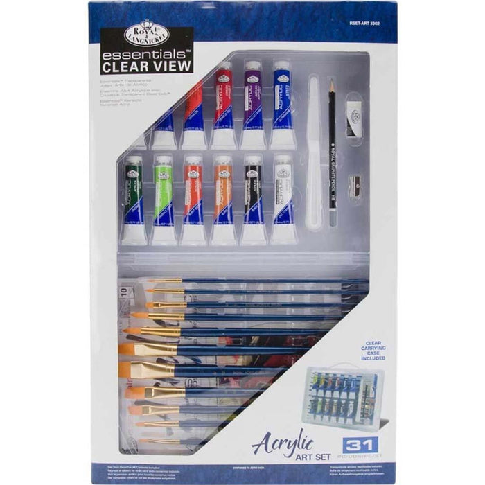 Royal & Langnickel Essentials Clear View Acrylic Painting Set Deluxe