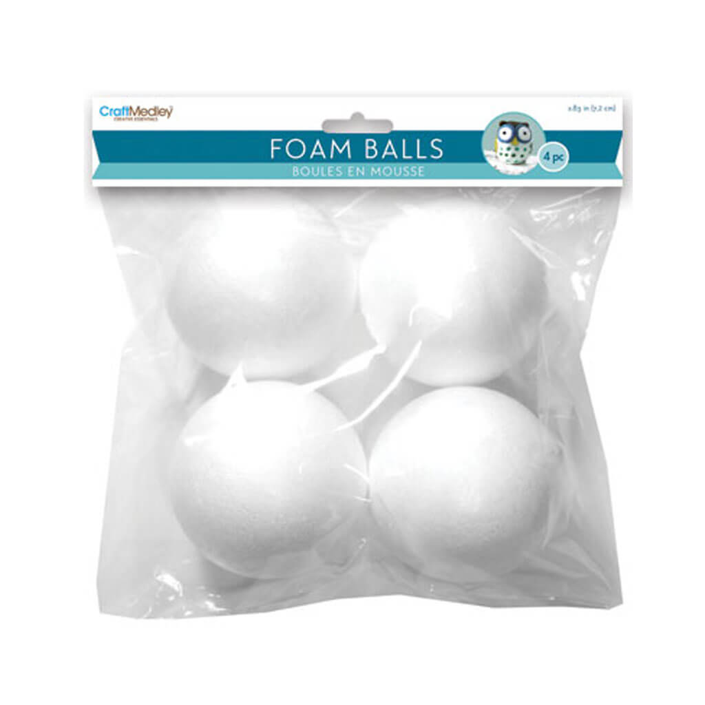 Polyfoam Ball: 3in 4/pk