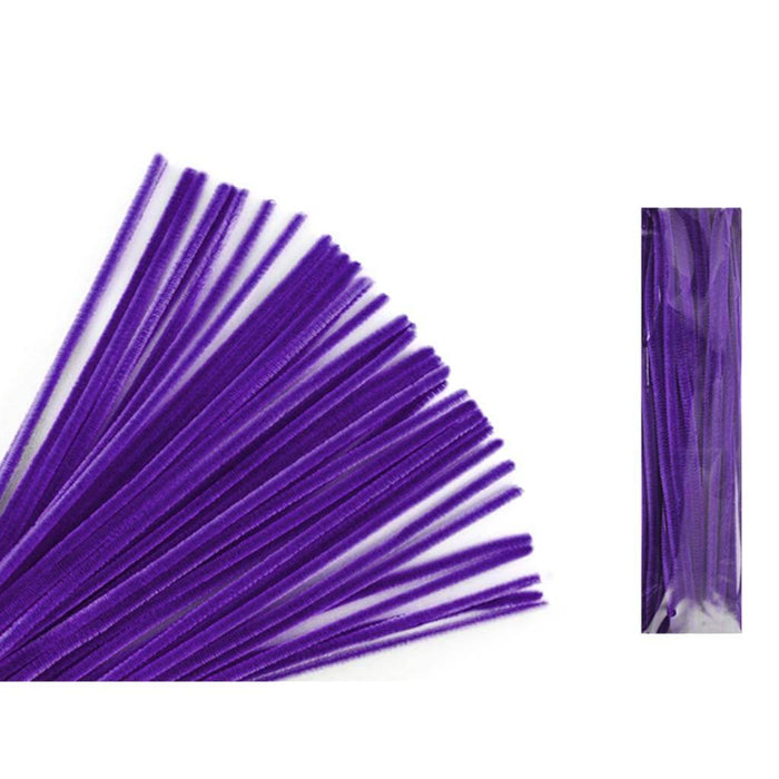 CHENILLE STEMS 6MMX12" PURPLE 