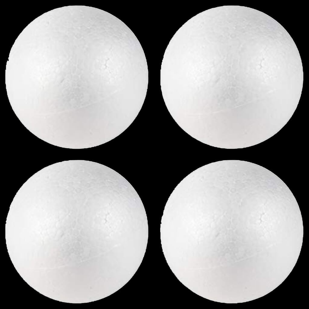 Styrofoam Ball 2-1/2in White 4pcs