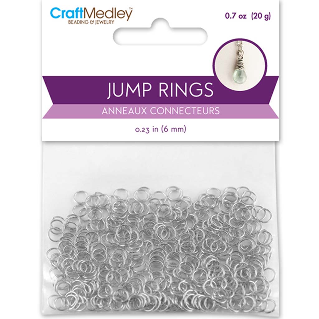 JUMP RING 6MM X350 20GM SILVER JEWELRY FINDINGS SILVER 