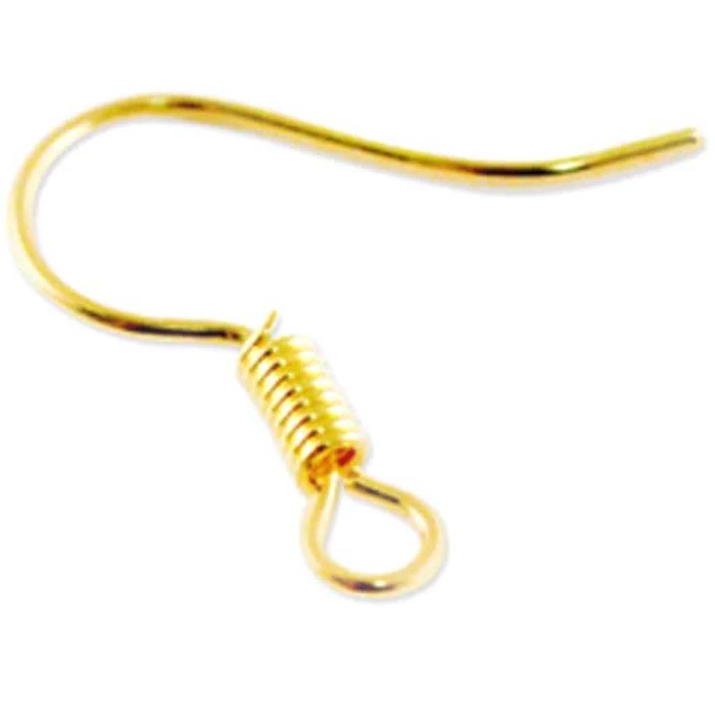 EARRING FISH HOOK WIRES 3/4IN GOLD 