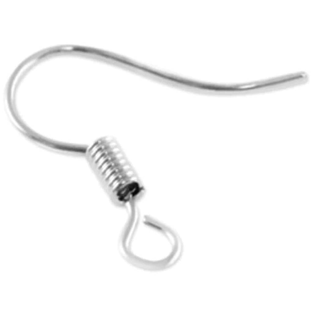 FISH-HOOK EARWIRES 3/4IN X50 S ILVER JEWELRY FINDINGS SILVER 