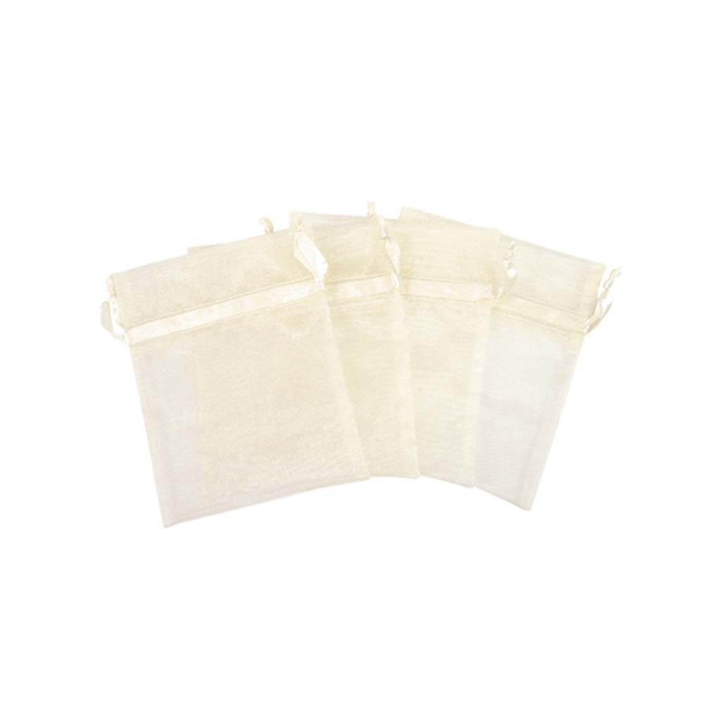 ORGANZA BAGS 4X5 X4 SHEER IVORY 