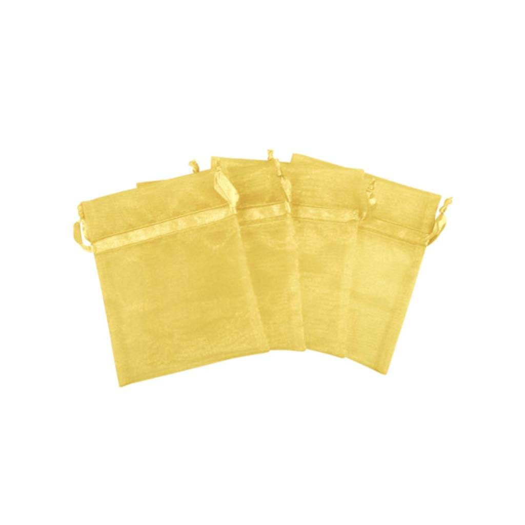 ORGANZA BAGS 4X5 X4 SHEER GOLD 