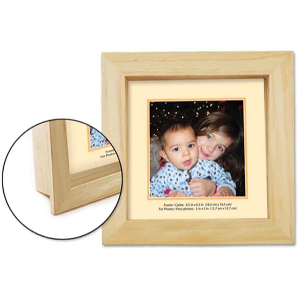 WOOD PHOTO FRAME 6.5X6.5 NATURAL 