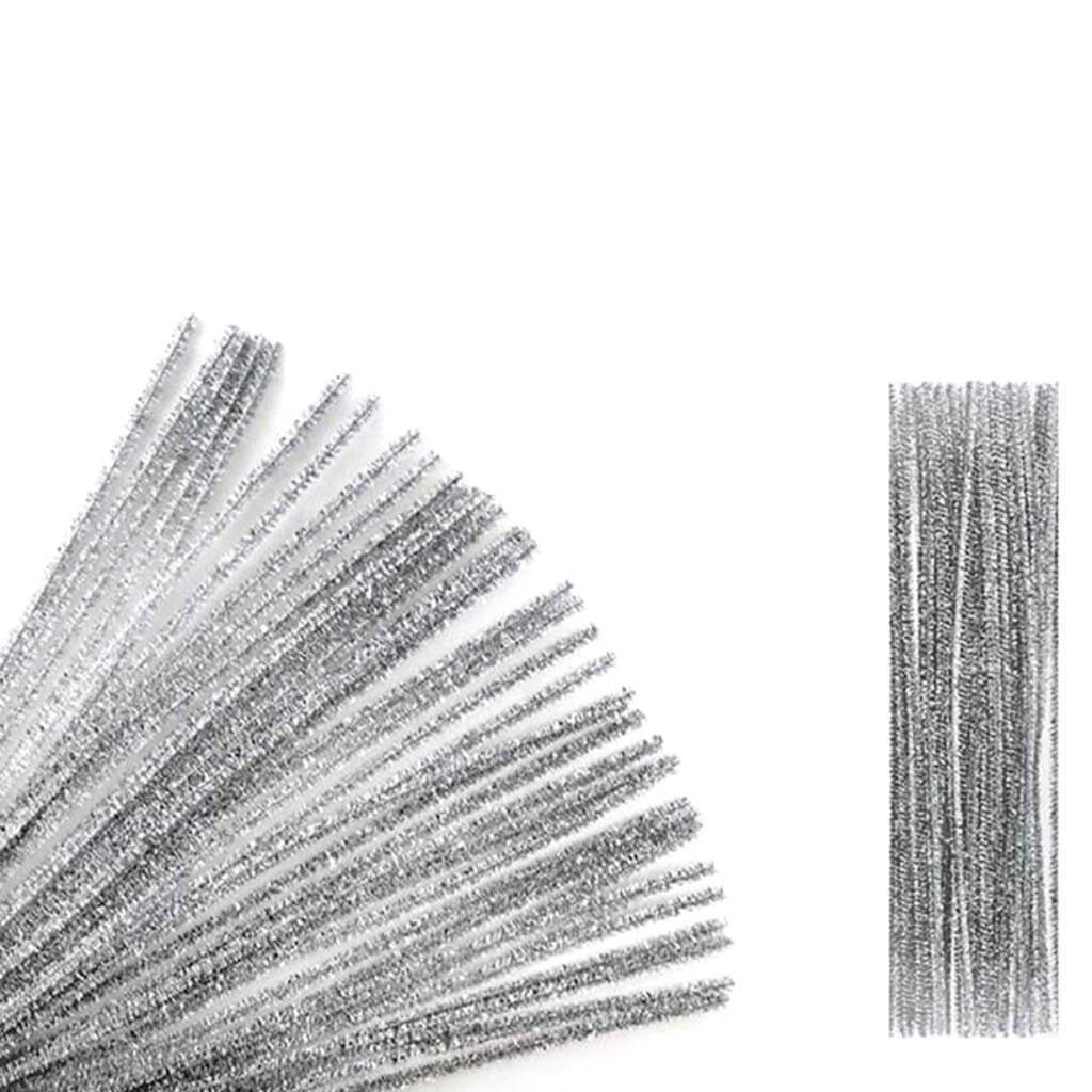 CHENILLE STEMS: 6MMX12 35/P SI LVER 