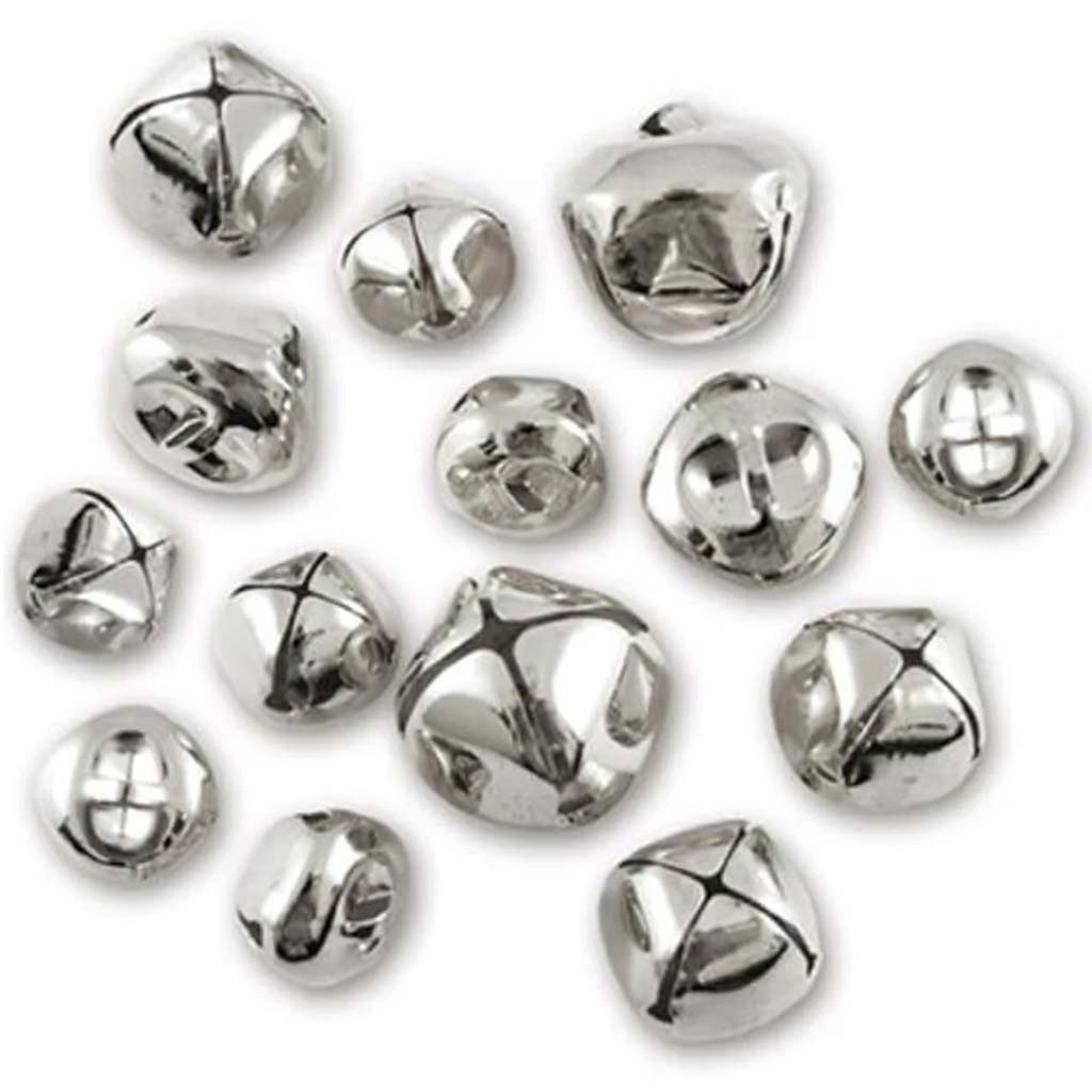 JINGLE BELLS 20X30MM SILVER 