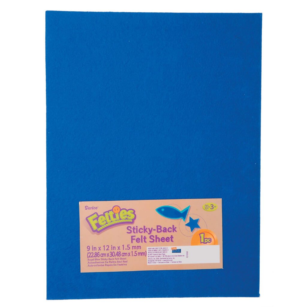 STICKY BACK FELT SHEET 9X12IN R.BLUE 