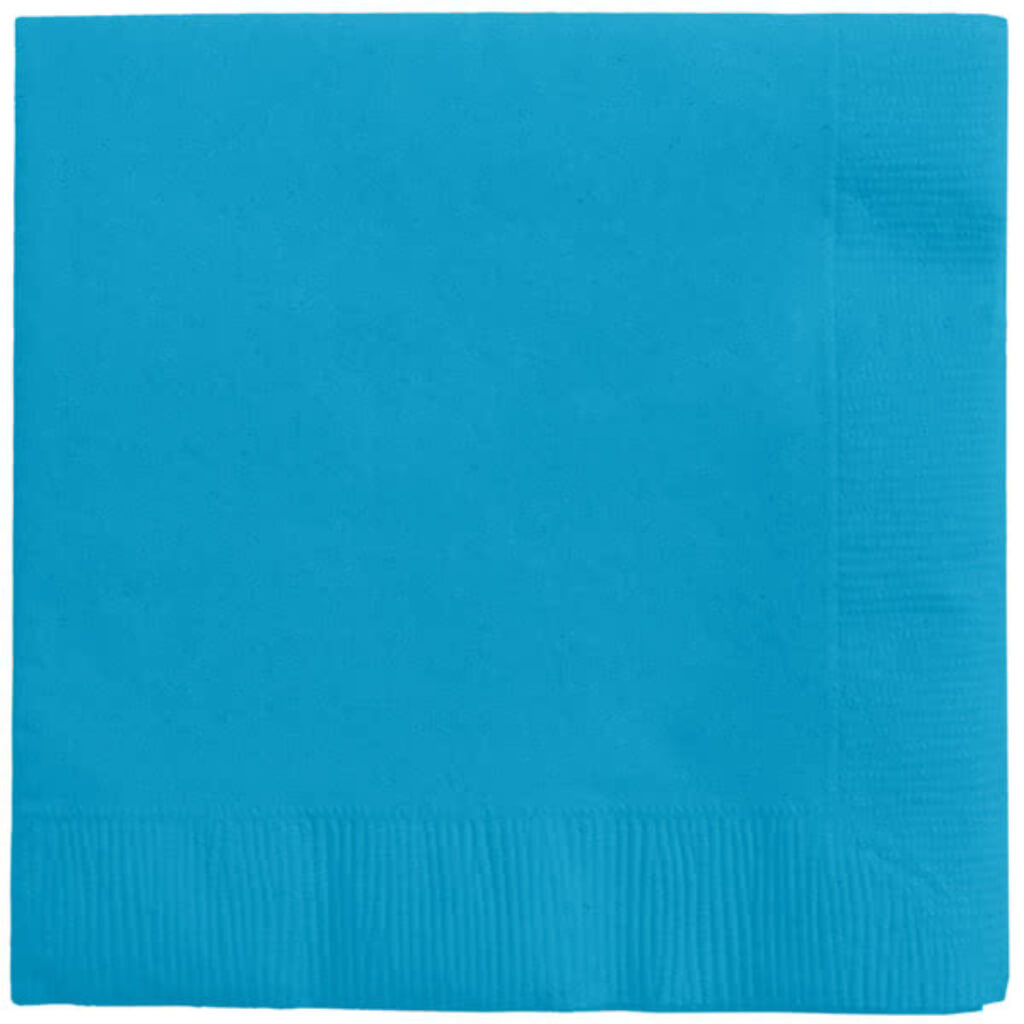 Beverage Napkins 3ply 50ct, Turquoise Blue 