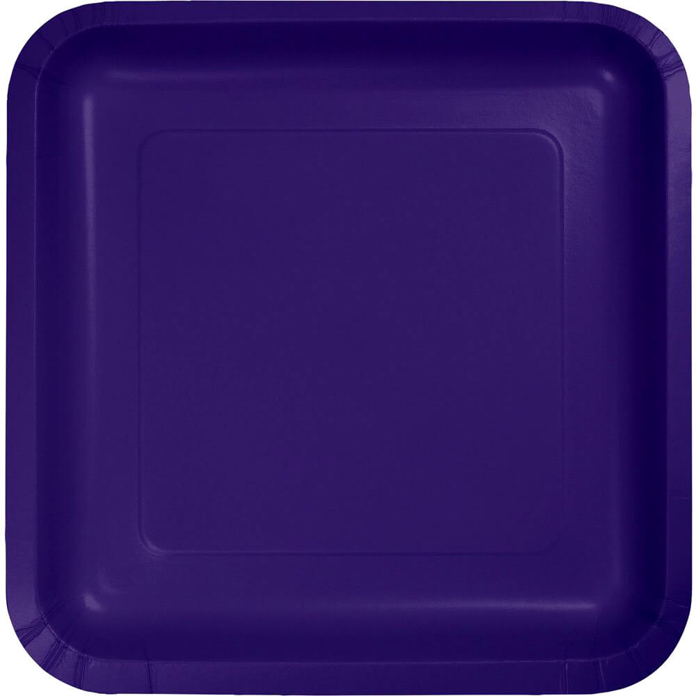 Paper Dinner Plates 9in 18ct, Purple 