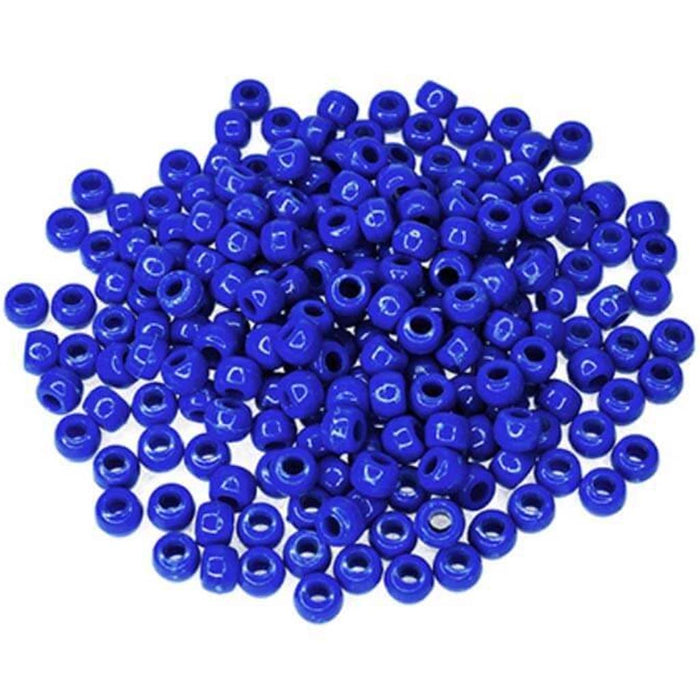 Pony Beads: 9mmx6mm Barrel Standard x175 E) Royal Blue 