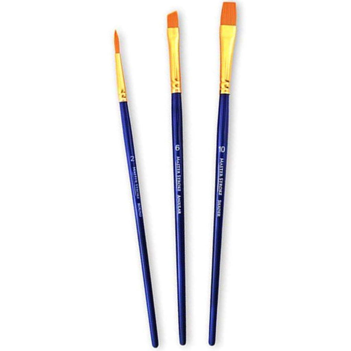 Artist Brush Set, Master Stroke Set, Golden Nylon, 3Piece 